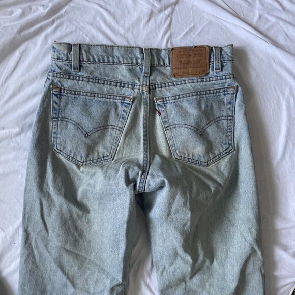 Levis 550 Relaxed Fit Light Wash Tapered Leg Jeans W32 L30 USA Made - Picture 8 of 15